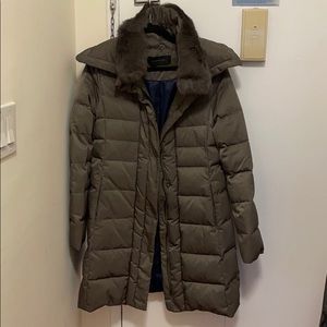 Grey/olive green Elie Tahari winter coat